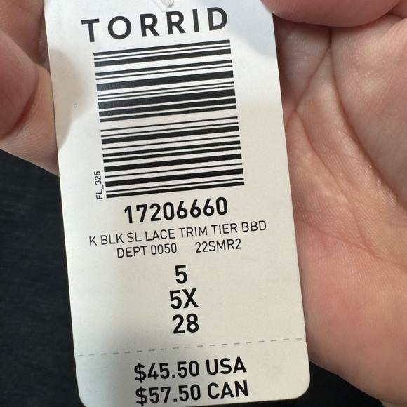 Torrid Sleeveless Lace Trim Cami Top Black - Picture 8 of 10